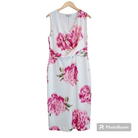Gibson Latimer Dresses & Skirts - Gibson Latimer Floral Sheath Feminine Romantic Fairy Garden Midi Dress Sz L